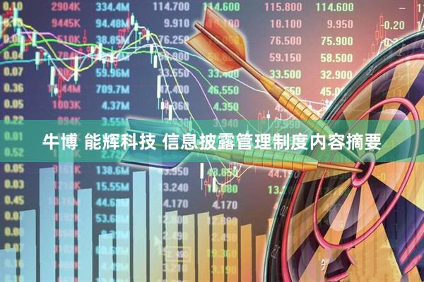 牛博 能辉科技 信息披露管理制度内容摘要